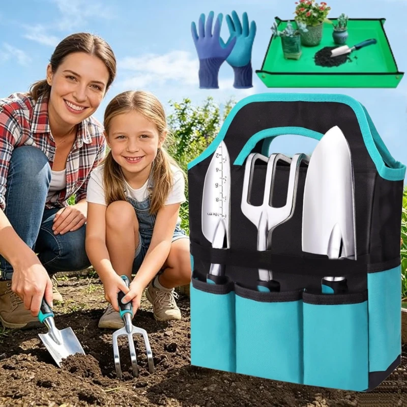 Gardening Tools Set Gift - 7PCS Garden Hand Tools Set Heavy-Duty