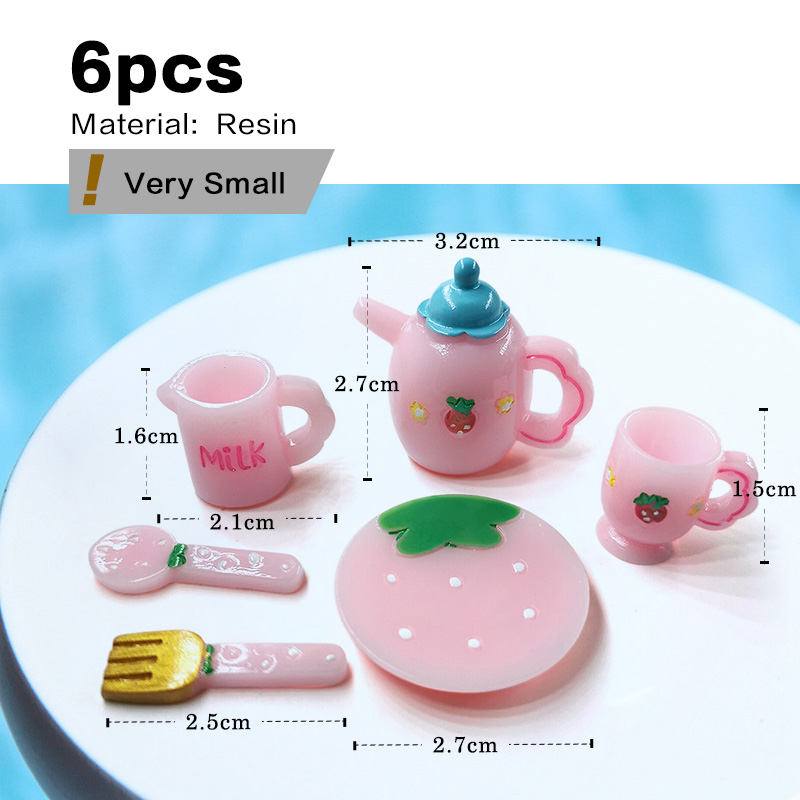 Pink Tea Set Miniature Figurin - Essential Gardening Tools ulasan dan harga