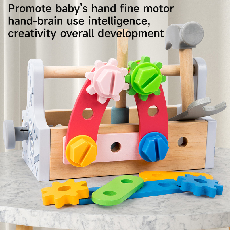 Children Toolbox Wooden Toys D - Gardening Tools Set Gift ulasan dan harga