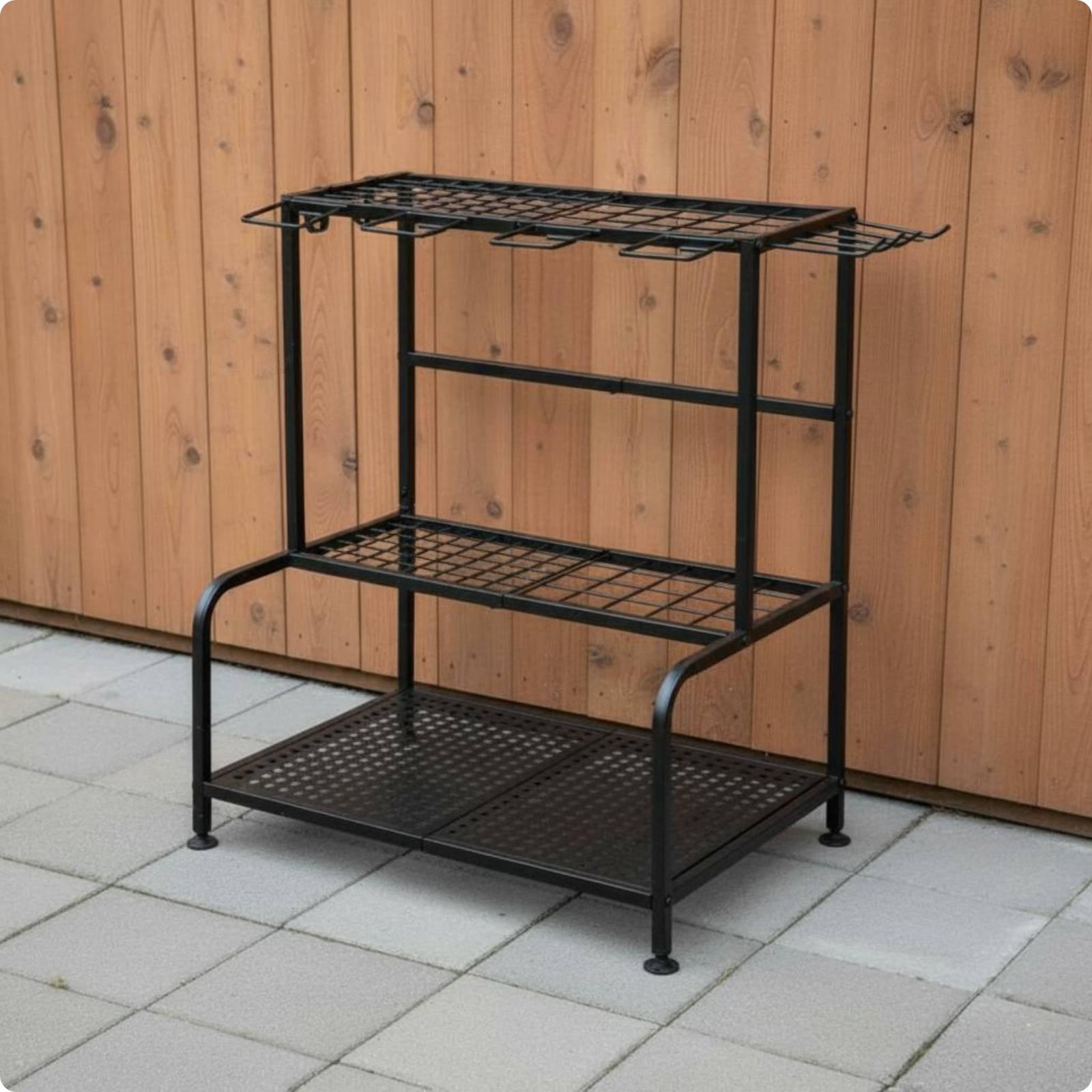 Metal Garden Tool Rack Adjusta - Gardening Tools Rack ulasan dan harga