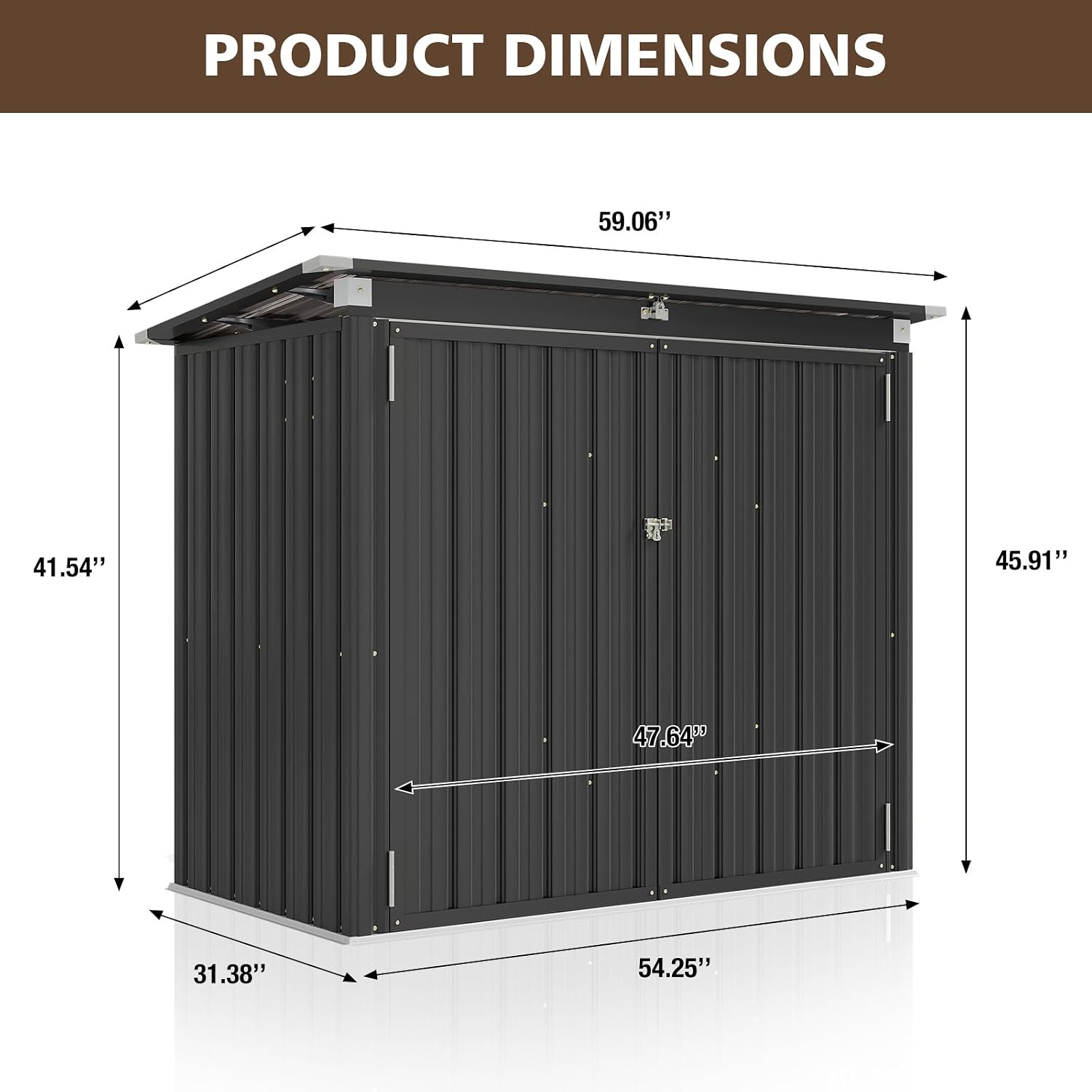 Outdoor Trash Can Storage Shed - Gardening Tools Organizer ulasan dan harga