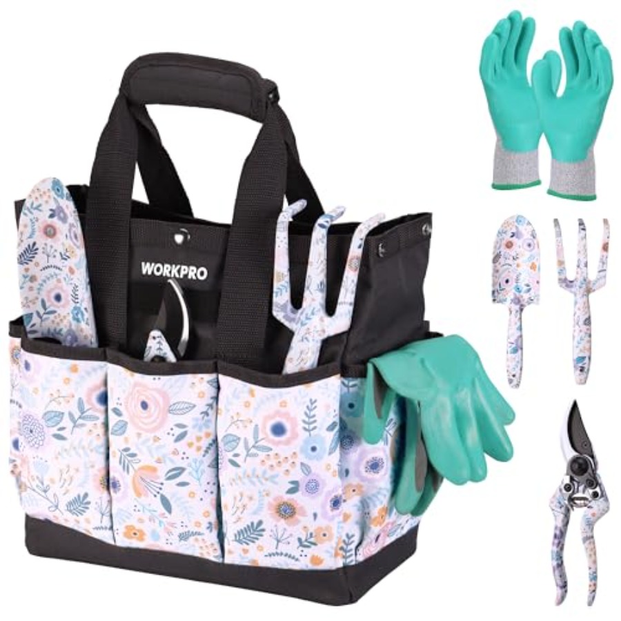 5PCS Garden Tool Set, Aluminum - Gardening Tools Set Gift ulasan dan harga