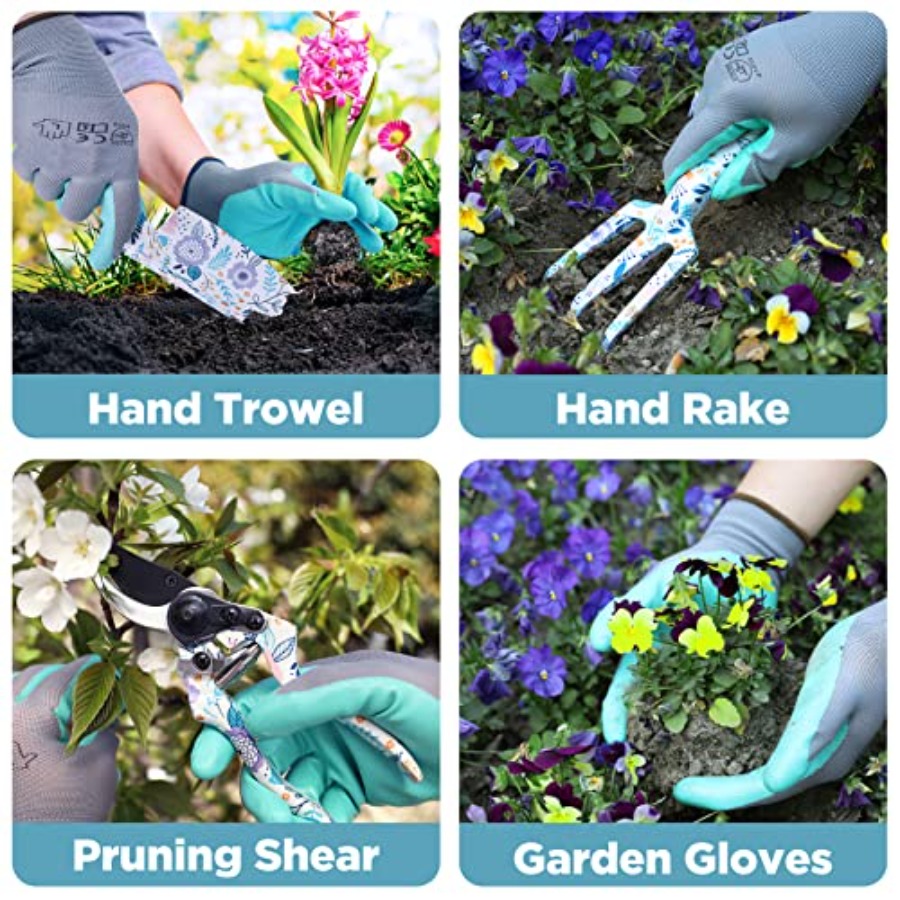 5PCS Garden Tool Set, Aluminum - Gardening Tools Set Gift ulasan dan harga